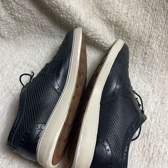 La Milano Palmer Men’s lace up leather wingtip black Oxford shoesSZ12 main image 7